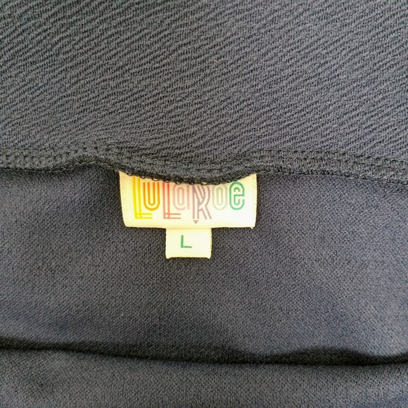 LuLaRoe Cassie Skirt L Color Block Knee Length - Picture 2 of 4